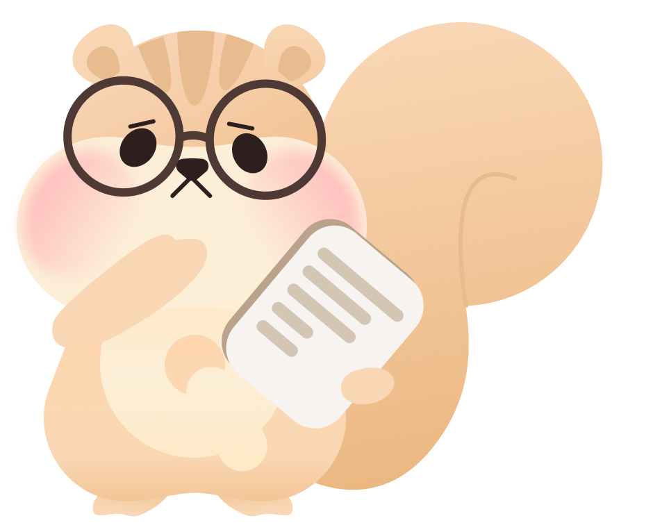 고민하는 다람쥐